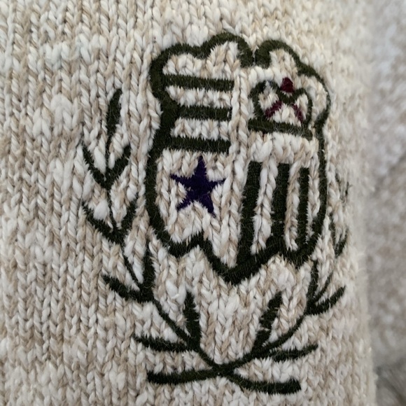 VINTAGE The Cotton Exchange Fisherman Sweater Unisex XL 100% Cotton MADE in USA - Picture 2 of 13